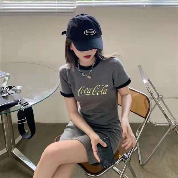 COZOK Đầm Ngắn Tay Dáng Ôm Thiết Kế Đơn Giản Thời Trang Hàn Quốc