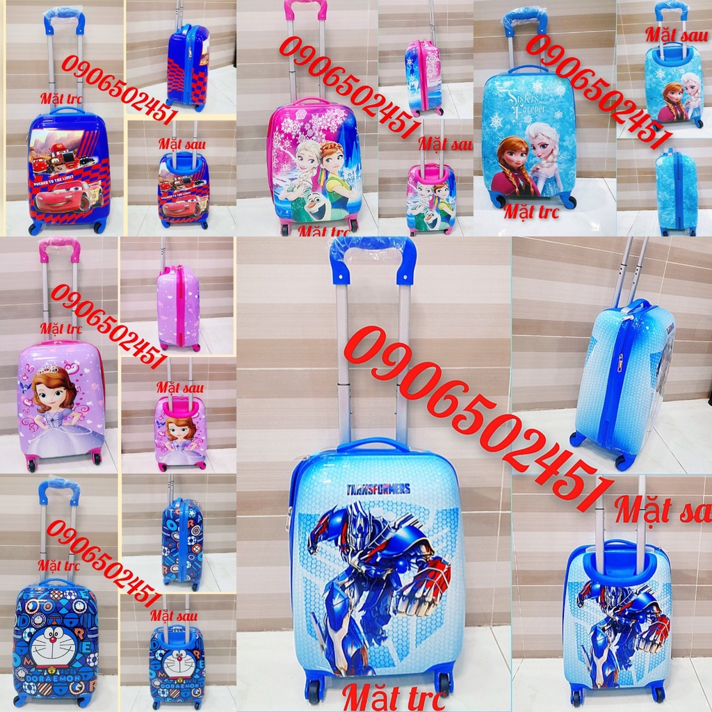 Balo, Vali kéo trẻ em nhiều hình ngộ nghĩnh vali3 d  và họa tiết hoạt hình cực đáng yêu cho bé trai và bé gái