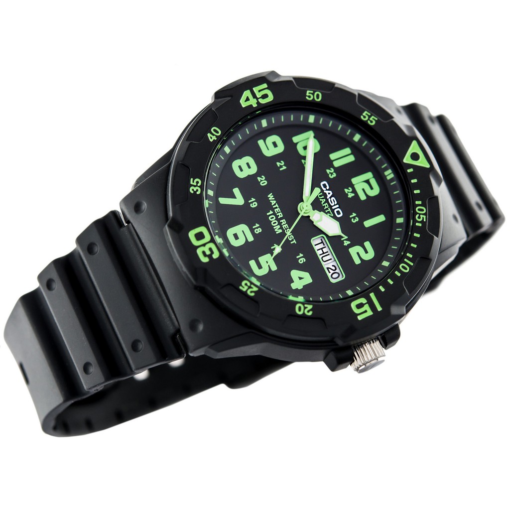 Đồng hồ nam dây nhựa Casio Standard chính hãng Anh Khuê MRW-200H-3BVDF (44mm)