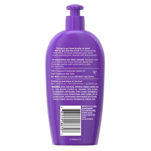 Bill US - Giữ nếp tóc Aussie Miracle Curls Detangling Hair Milk 200ml