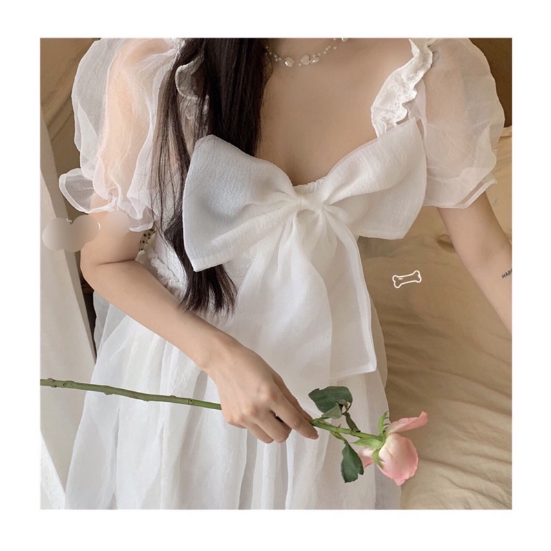 (Có Sẵn) Đầm trắng sexy ngọt ngào có thể mặc hai mặt (Kèm ảnh thật)