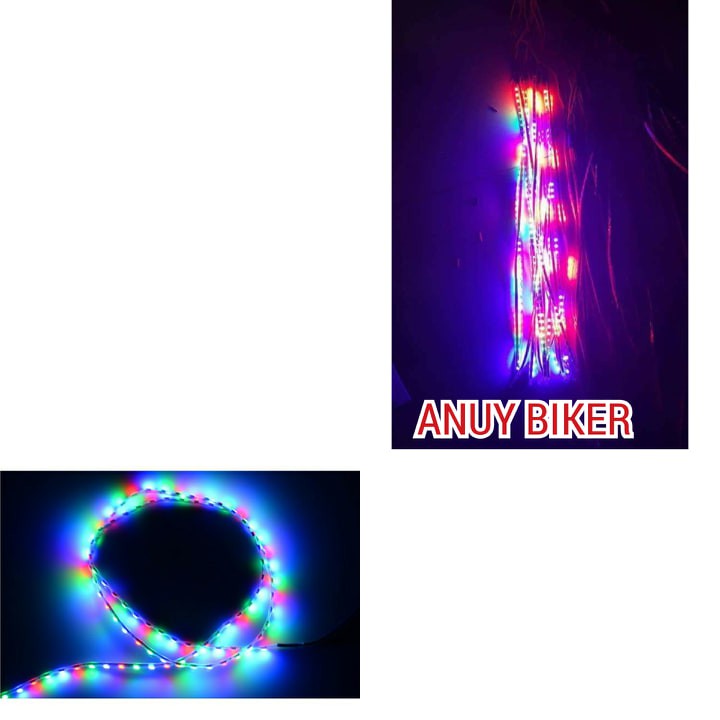 Dây đèn led 7 màu trang trí xe điện , ô tô, xe máy 12V