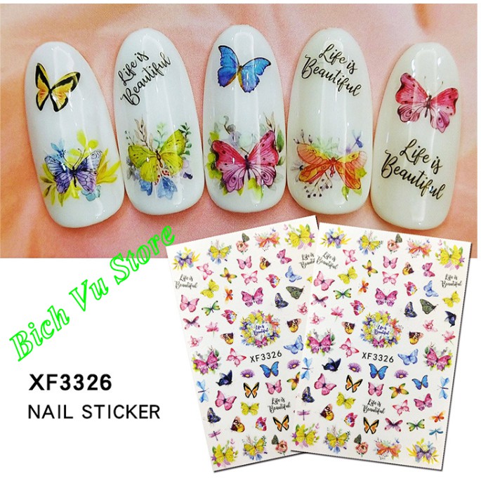 Sticker bướm dán móng 9k/tấm