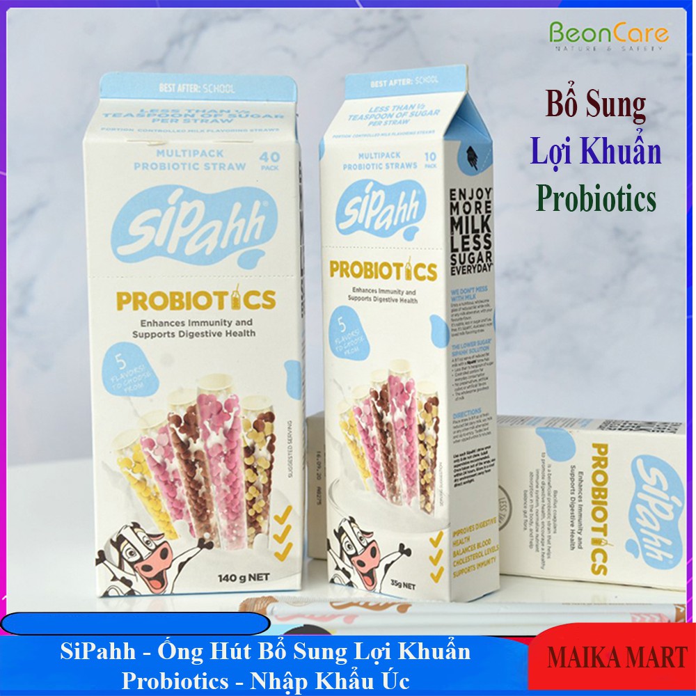 Ống hút SIPAHH bổ sung lợi khuẩn Probiotics giúp bé tăng cường hệ miễn dịch và tiêu hóa. Kích thích ngon miệng. NK India