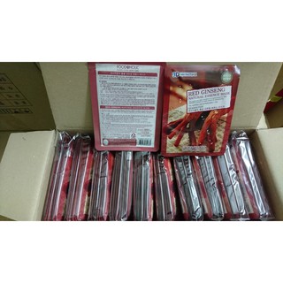 com bo 10 gói (100) miếng đắp mặt nạ hồng sâm 3D