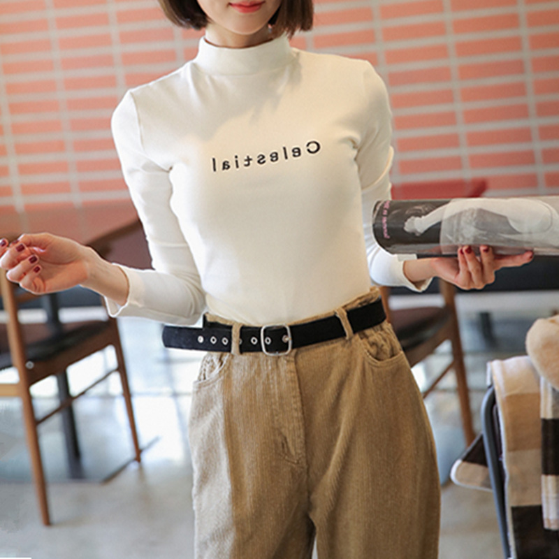 New autumn and winter T-shirt long-sleeved shirt women's slim bottoming shirt fashion