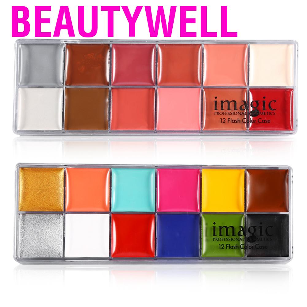 [Hàng mới về] Bảng 12 màu vẽ hóa trang IMAGIC dùng cho gương mặt/toàn thân | BigBuy360 - bigbuy360.vn