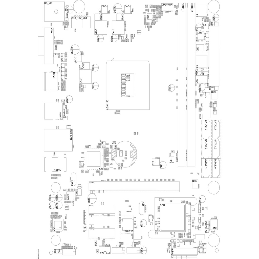 Sơ đồ mạch và Boardview mainboard GA-B85M-Gaming 3 rev 1.0 GA B85M GAMING 3