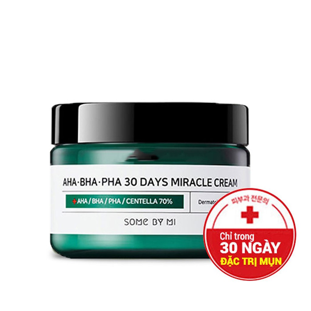 Kem Dưỡng  Làm Dịu và Phục hồi da tổn thương SOME BY MI AHA-BHA-PHA 30 Days Miracle Cream 50ml - Hàn Quốc Chính Hãng