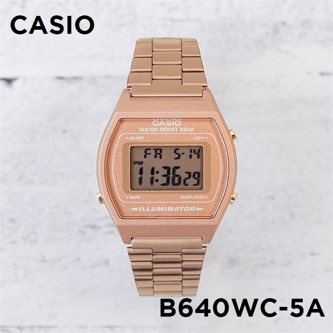Đồng hồ nữ dây kim loại Casio chính hãng Anh Khuê B640WC-5ADF (35mm)