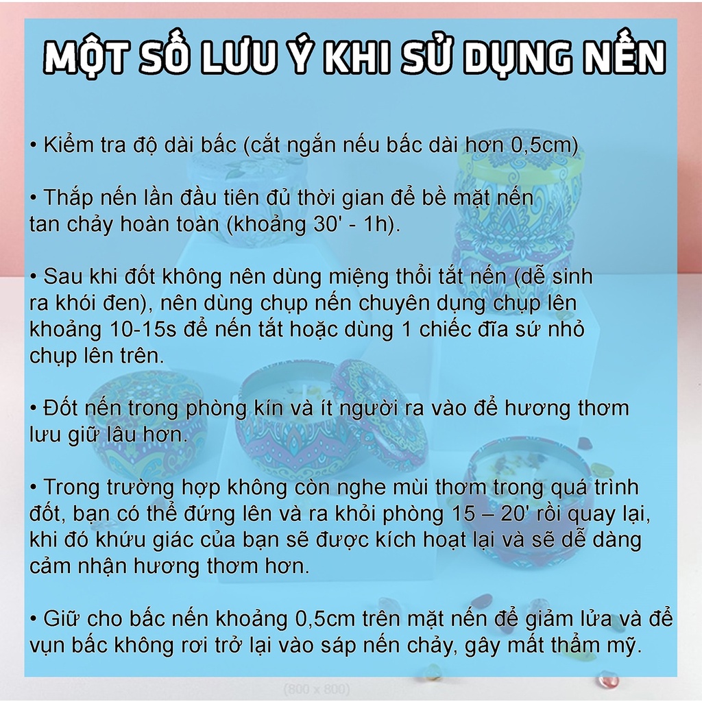 Nến Thơm Sáp Thơm Hoa Khô Cao cấp [Chọn Mùi - Có Hộp Tặng] Làm Từ Sáp Đậu Nành Tự Nhiên Khử Mùi Trang Trí Phòng Nhà Ở