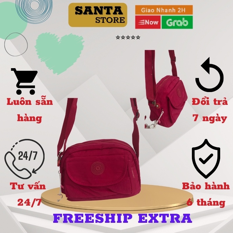 Túi vải đeo chéo nữ mini đựng điện thoại ví đẹp Kipling KL2115 SANTA STORE thời trang cao cấp giá rẻ nhiều ngăn xinh xắn