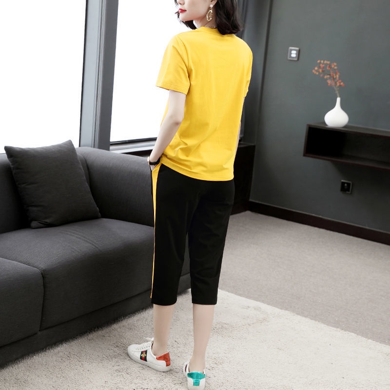 Đồ bộ mặc nhà nữ YBH13 áo ngắn tay quần lửng chất 100% cotton co giãn 4 chiều