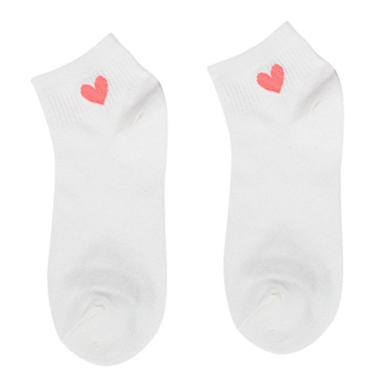 Combo 5 Vớ Nữ Cổ Ngắn Họa Tiết Trái Tim