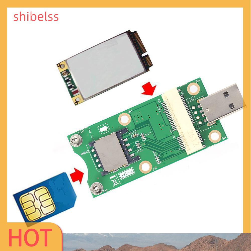 Bộ Chuyển Đổi Mini Pci-E Sang Usb + Thẻ Sim 8 Pin Cho Mô Đun Wwan / Lte