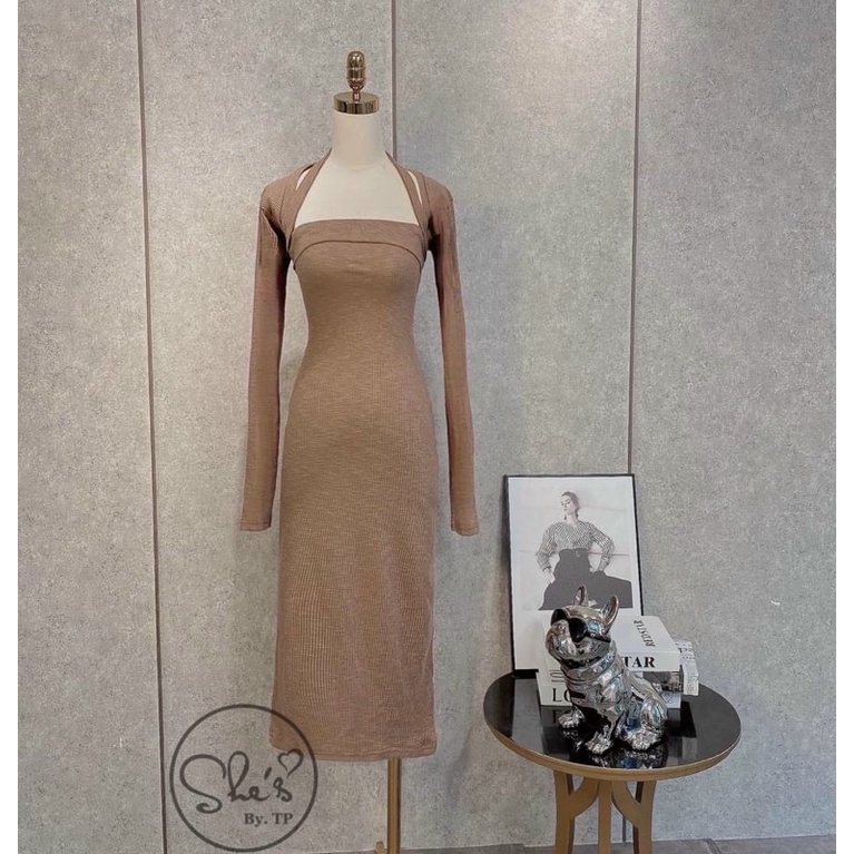 Set Váy Len Áo Khoác Mix Váy Body 2 Màu Siêu Xinh Có Ảnh Thật Kèm Video | BigBuy360 - bigbuy360.vn