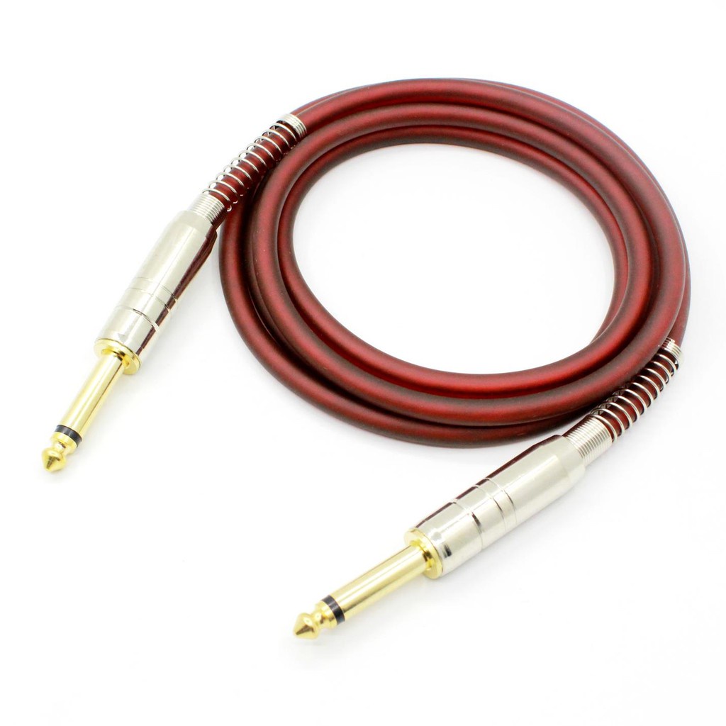 Dây cáp chuyển đổi âm thanh 6.35mm sang 6.35mm 1/4" cho đàn guitar dài 1.5m/3m/5m/10m tùy chọn