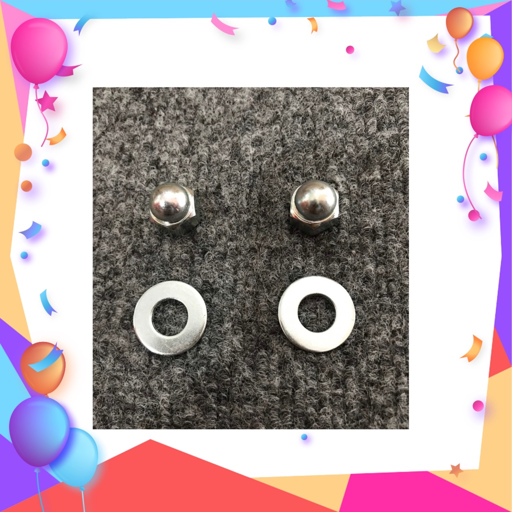 Ốc mũ giảm xóc sau kèm long đen dành xe dream , wave các loại