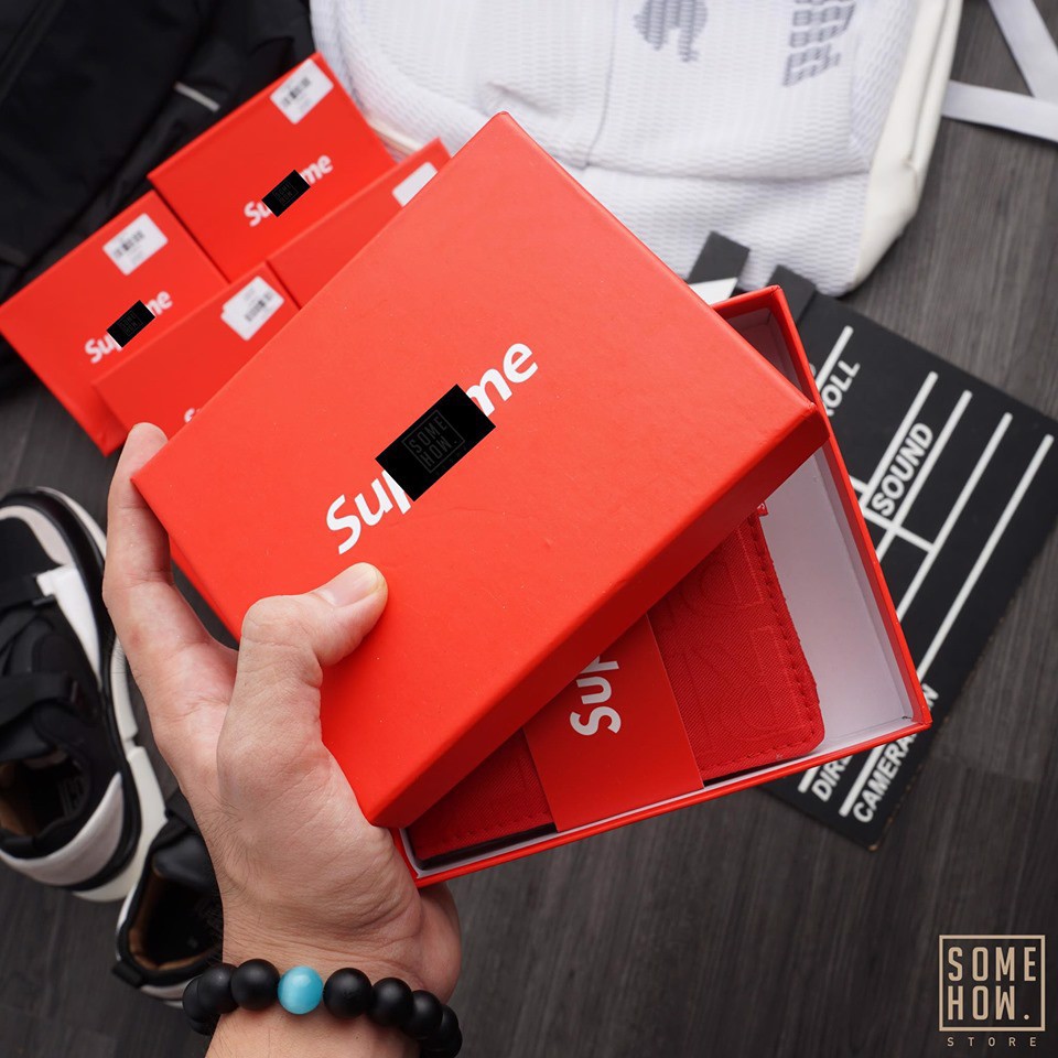 [Mã SPE72547 Hoàn 10k Shopee Xu] [🔥ẢNH THẬT] Ví Supreme Full Box Cao Cấp Logo SUP Chìm