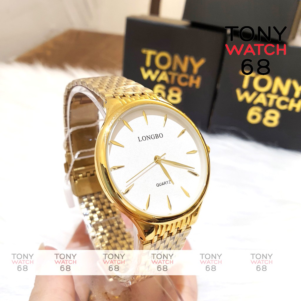 Đồng hồ nam Longbo dây thép vàng đúc đặc khóa thông minh di động chính hãng chống nước Tony Watch 68 | BigBuy360 - bigbuy360.vn