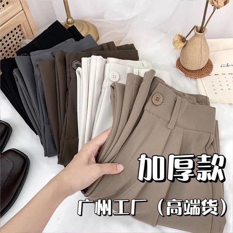 Quần vải ống rộng cho nữ hàng quảng châu