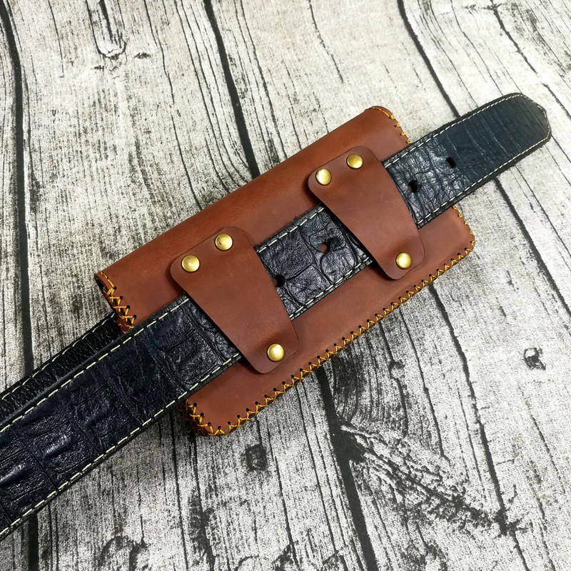 [Real Leather] Túi đeo hông, thắt lưng da bò handmade - Zachi ZC10023