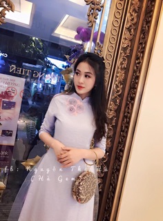 Set áo dài mẹ bé