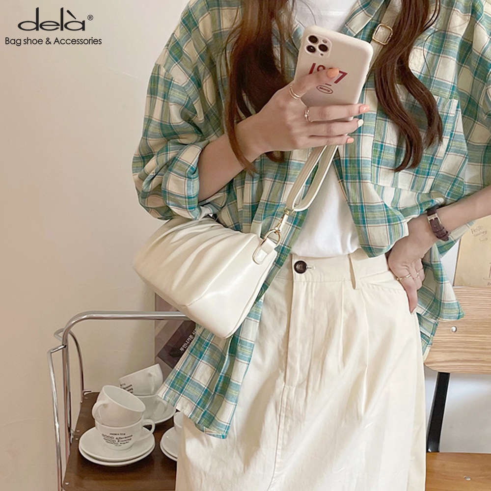 Dela Túi Đeo Vai Hình Đám Mây Xếp Ly Phong Cách Hàn Quốc Thời Trang Mới 2022 Cho Nữ