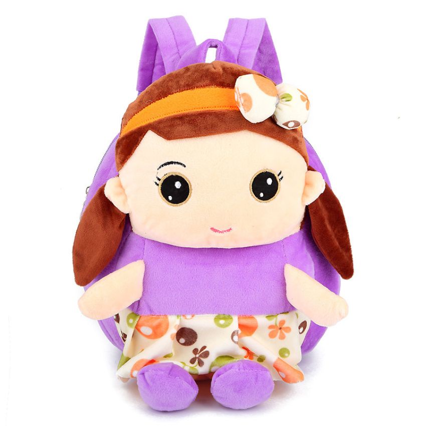 Balo bông hình công chúa cho bé đi học nhà trẻ, mẫu giáo với nhiều màu sắc dễ thương, chất vải bông tuyết mềm mịn BL025