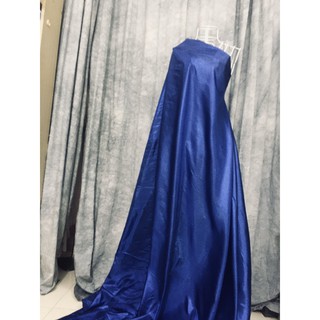 Vải May Áo Dài Lụa Phước Thịnh Mặt Bóng Màu Xanh Coban Khổ 1,5m