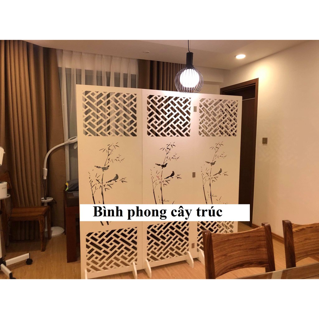 [ SALE SẮM HÈ 2021] Bình Phong Trúc Phong Thủy( giá báo trên 1 cánh kèm chân)- IG481