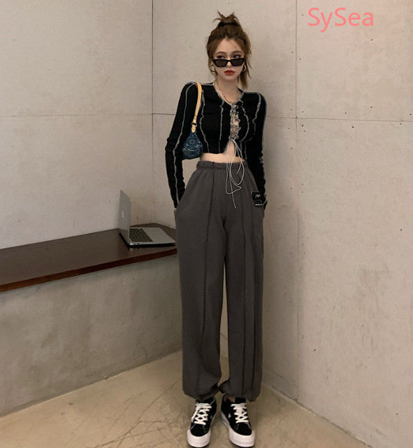 Áo croptop tay dài phong cách thời trang retro trẻ trung quyến rũ dành cho nữ