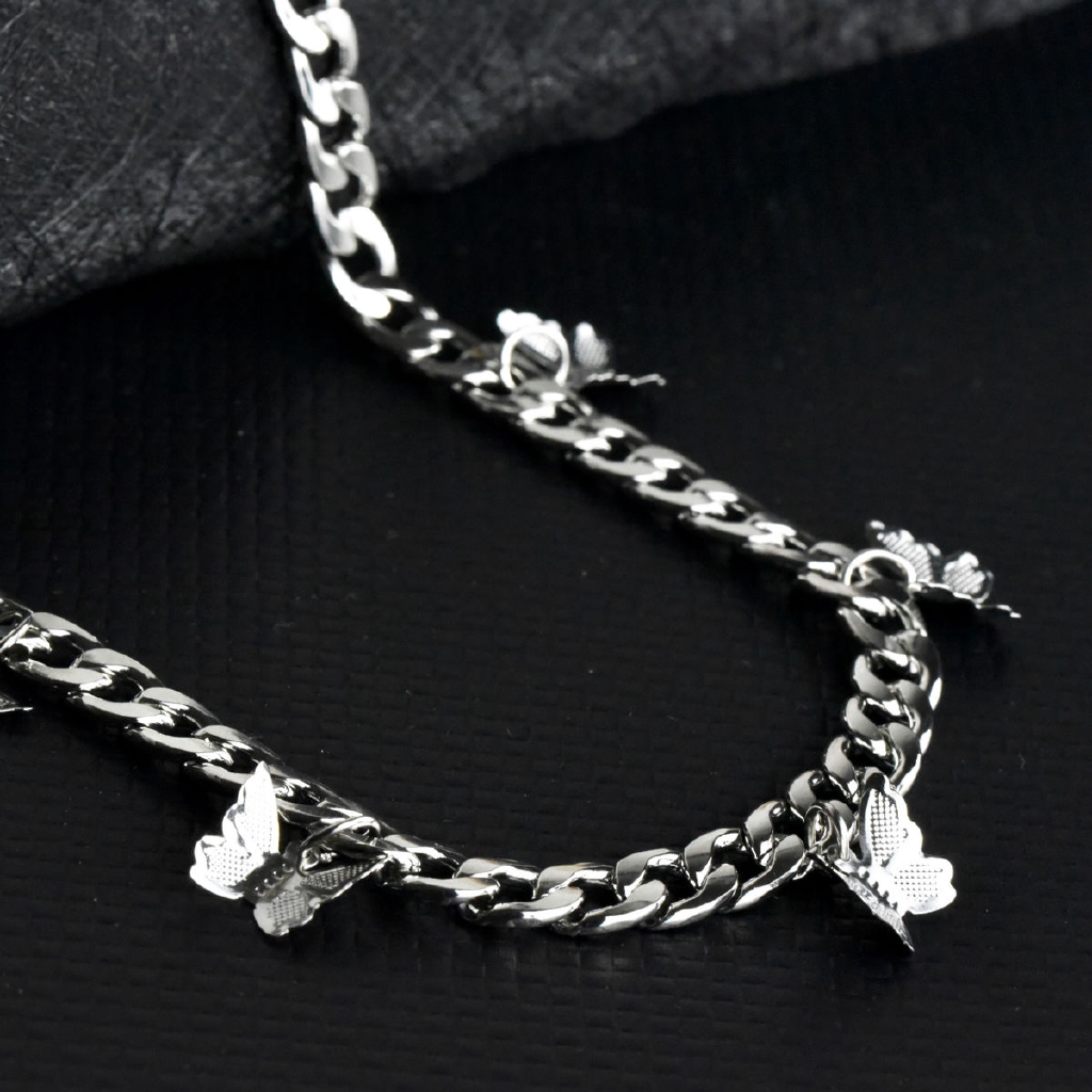 Dây Chuyền Thép Titan Mặt Hình Bướm Xinh Xắn Cho Nữ