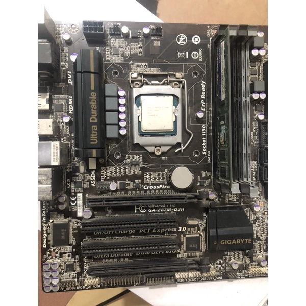 Main GA Z87M-D3H kèm chip G3440 ram 2G socket 1150 đã test kĩ