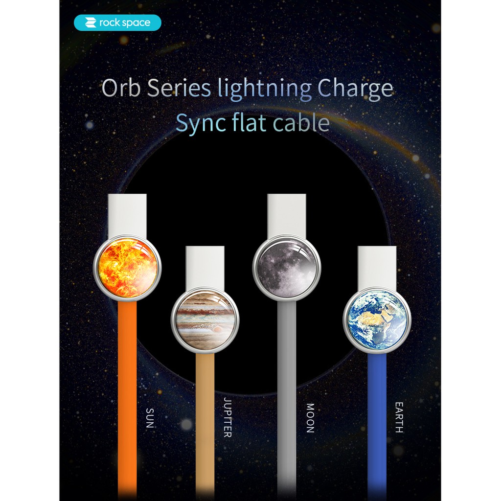 Cáp Iphone Rockspace Hệ mặt trời Orb Series, sản phẩm chính hãng bảo hành 12 tháng 1 đổi 1.