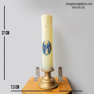 2 Cây Nến Điện Tử 4X27cm [Hình Ngẫu Nhiên - Không Cần Pin] - Nến Điện Công Giáo Đông Phương Fatima (NCDS-0145)