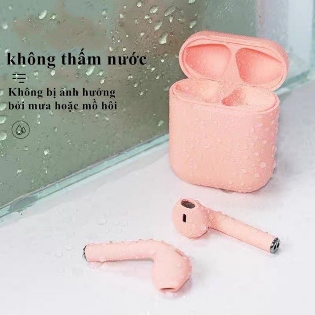 Tai nghe bluetooth i12 blutooth không dây giống airpods dùng cho samsung, iphone, sony, android, có mic giá rẻ - Memotop