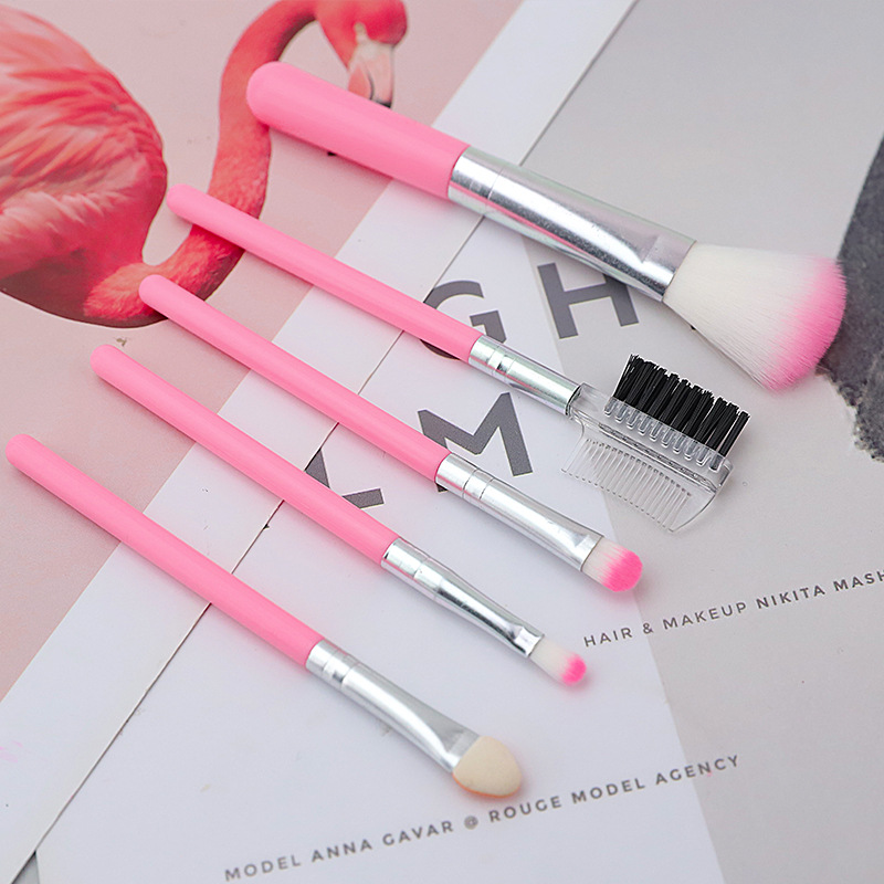 [Hàng mới về] Set 5 Cọ Trang Điểm Mắt Môi Má Hồng Cho Người Mới Bắt Đầu