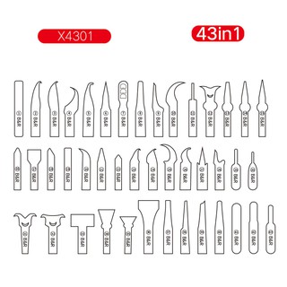 BỘ DAO SỬA IPHONE CPU IPHONE A8,A9,A10 , 43 IN 1
