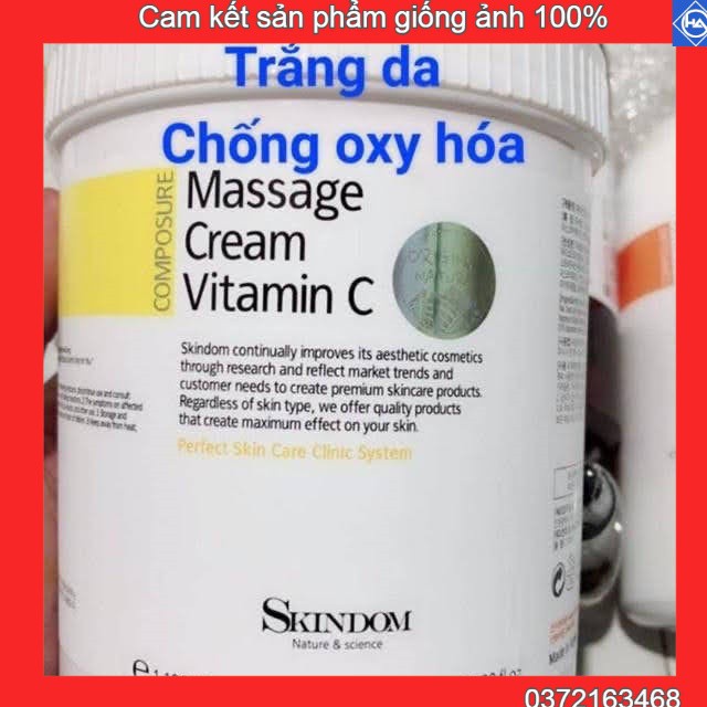 Kem massage Skindom giúp săn chắc sáng mịn ngăn ngừa lão hóa da hũ 1000ml dành cho spa