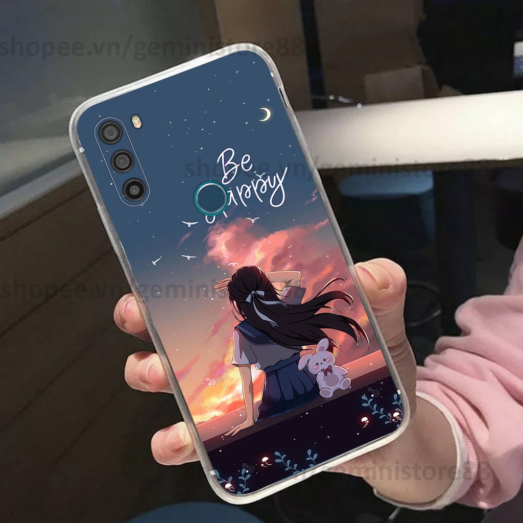 Ốp Vsmart Active 3 in hình cô gái be happy trẻ trung cá tính năng động