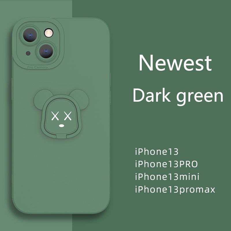 Ốp điện thoại viền thẳng in hình Kaws đơn giản có giá đỡ thích hợp cho iPhone 13 12 11 Pro Max XS Max XR X 8 7 Plus