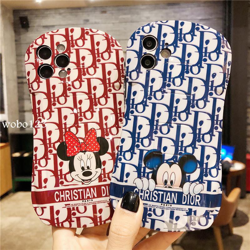 Ốp Điện Thoại Chống Va Đập In Hình Chuột Mickey Minnie Cho Iphone 11 12 Promax Xmax I7 Se2 8plus