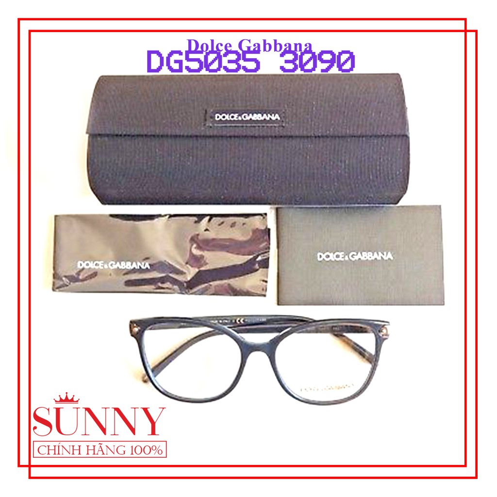 Gọng kính chính hãng Dolce & Gabbana DG5035 màu sắc thời trang, thiết kế dễ đeo bảo vệ mắt