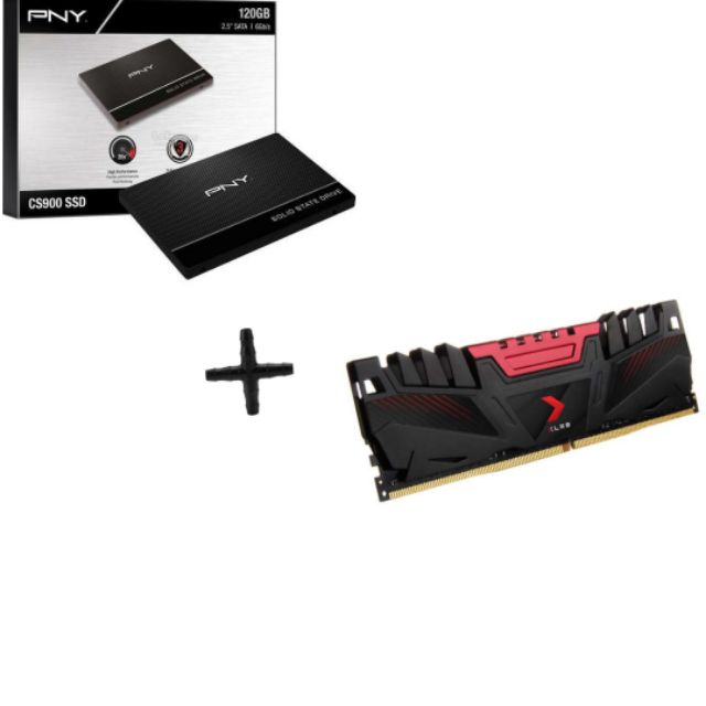 RAM PNY 8GB BUS 3200 + SSD PNY 120GB NEW HÃNG