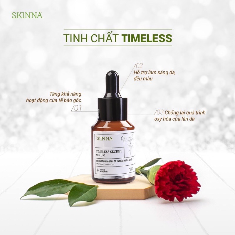 SKINNA ORGANIC - Serum TIMELESS Dưỡng Sáng DA & Ngăn Ngừa Lão Hóa