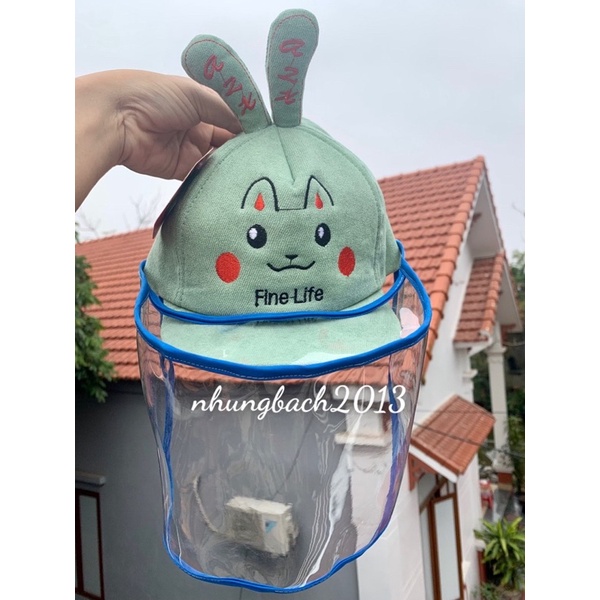 Mũ chắn giọt bắn cho bé từ 4 tháng đến 2,5 tuổi (Tặng kèm kính ) Pikachu