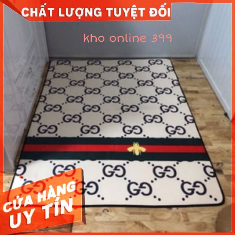 Thảm nỉ nhung Gucci chống trượt [sale] thảm nỉ nhung thương hiệu chống trượt, thảm trải sàn, thảm trang trí đẹp 1m6x2m