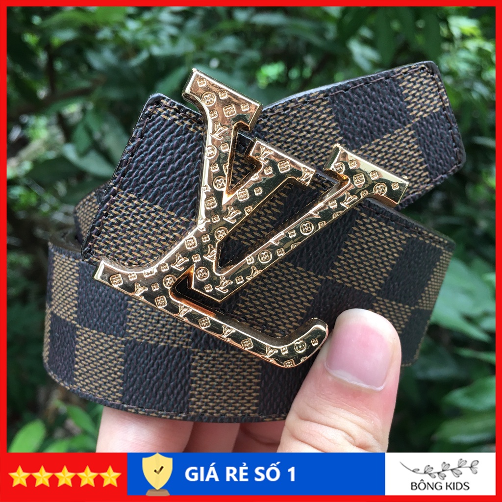 Dây lưng lv nam thời trang cao cấp, thắt lưng nam lv, mặt kim loại nguyên khối trẻ trung lịch lãm TLLV002D-B61