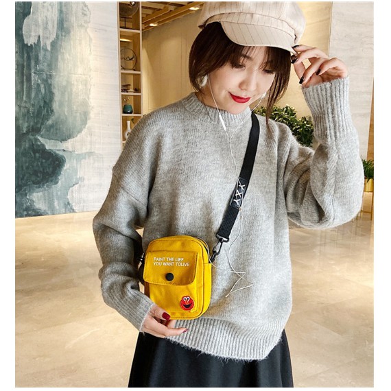 [Gía xưởng] Túi đeo chéo nữ in canvas phong cách Hàn Quốc, túi xách nữ sinh viên học sinh cực cute DH01 | WebRaoVat - webraovat.net.vn